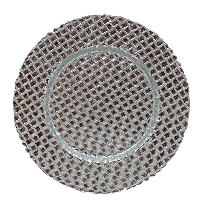 BOWRING - Tessa 32cm Silver Glass Charger
