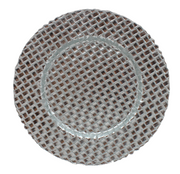 BOWRING - Tessa 32cm Silver Glass Charger