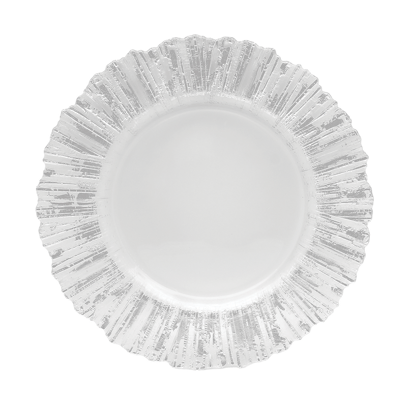 BOWRING - Capri 33cm Silver Glass Charger