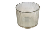BOWRING - Avanti Glass Tealight Holder, Coffee Lustre