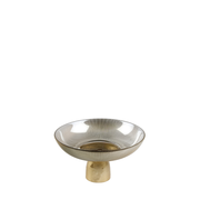 BOWRING - Avanti 25cm Footed Glass Bowl, Coffee Lustre