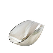 BOWRING - Radiance 40.5cm Glass Oval Bowl, Coffee Lustre