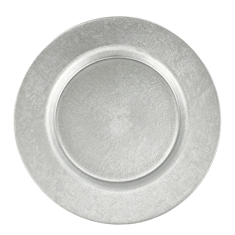 BOWRING - Symphony 32cm Silver Glass Charger