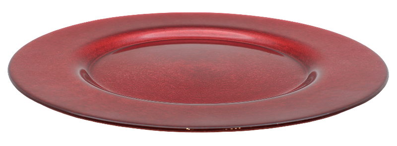 BOWRING - Symphony 32cm Red Glass Charger