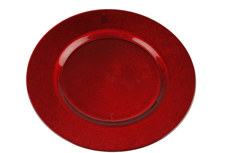 BOWRING - Symphony 32cm Red Glass Charger