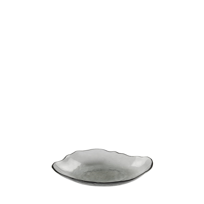 BOWRING - Nathan 28cm Oblong Glass Bowl, Opal Grey