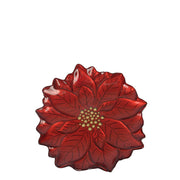 BOWRING - Poinsettia 23cm Glass Red Plate