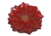 BOWRING - Poinsettia 23cm Glass Red Plate