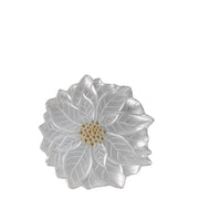 BOWRING - Poinsettia 23cm White Glass  Plate