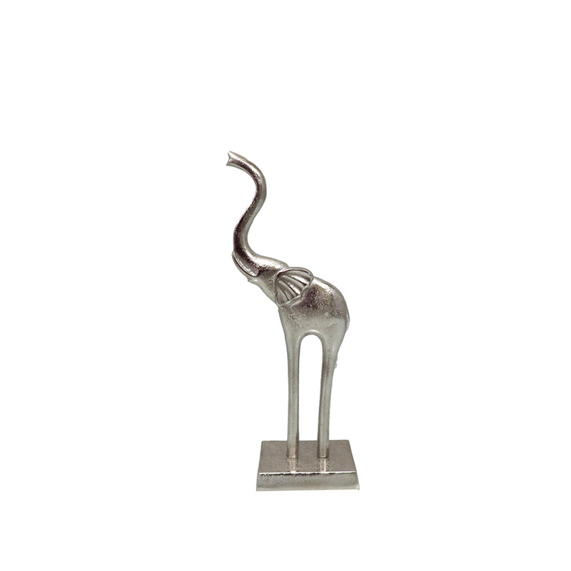 BOWRING - Zoe Small Elephant Sculpture 35.5cm H, Nickel Finish