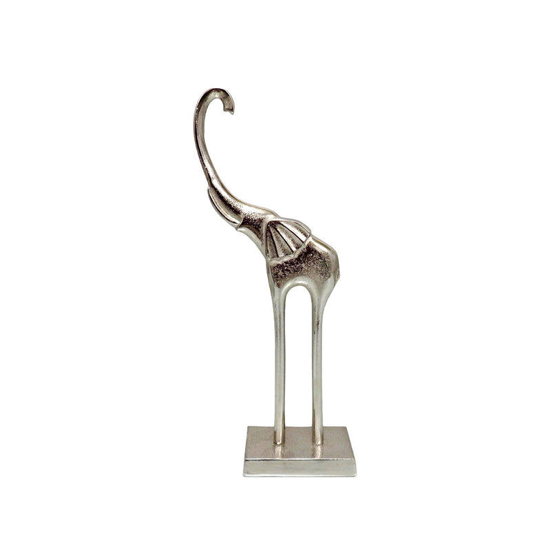 BOWRING - Zoe Large Elephant Sculpture 42.5cm H, Nickel Finish