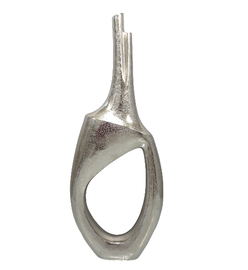 BOWRING - Iman Large Vase 73cm H, Nickel Finish