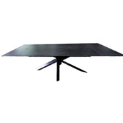 BOWRING - Granby Extendible Table  72"- 86.5" - 102", Anthracite Ceramic Top
