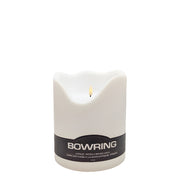 BOWRING - Flameless LED Indoor/Outdoor Candle White 6"Dia. X 8"H