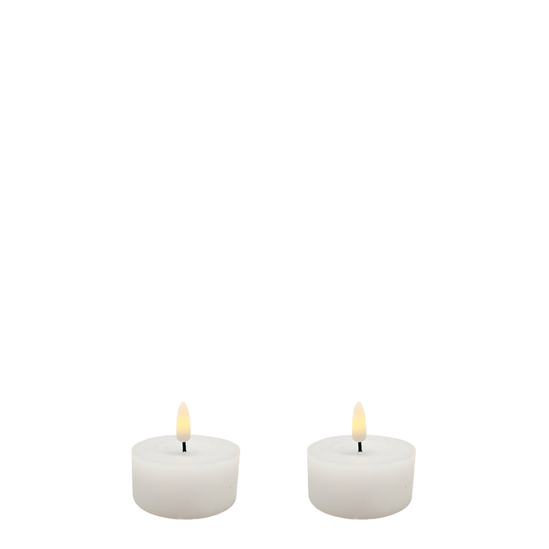 BOWRING - Flameless LED Candle White Set of 2 Tealights 2.5"Dia. X 1"