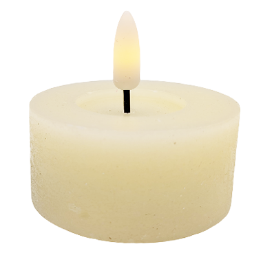 BOWRING - Flameless LED Candle Ivory Set of 2 Tealights 2.5"x 1"