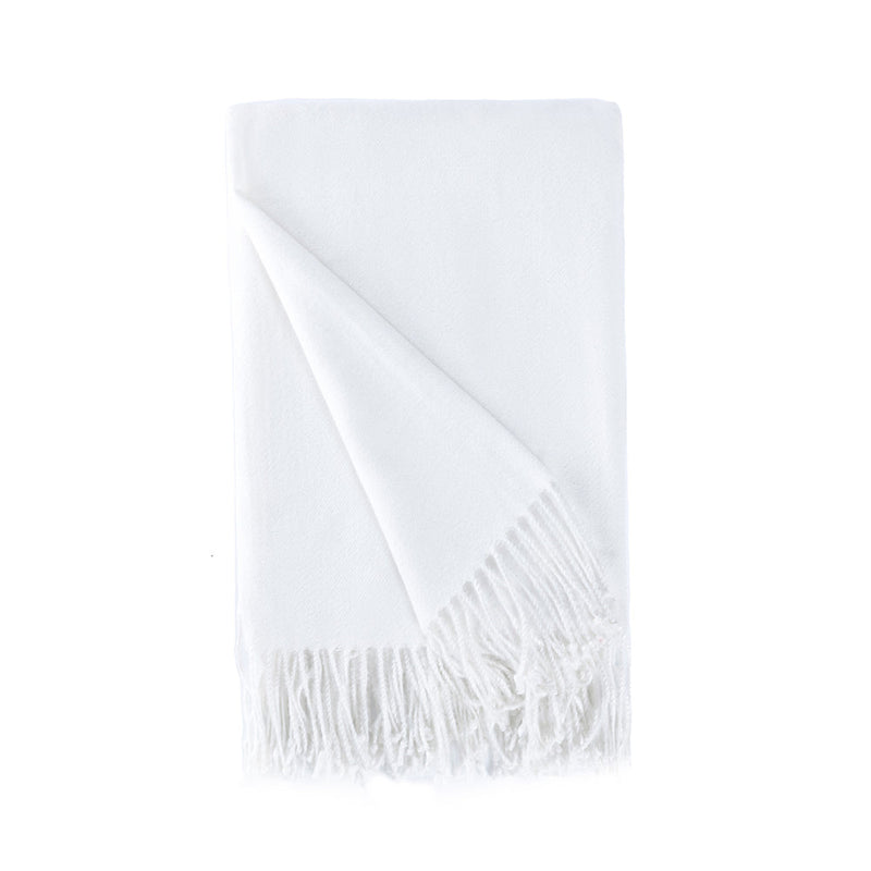 BOWRING - Bella 50" x 60" Pashmina Style Throw, Ivory