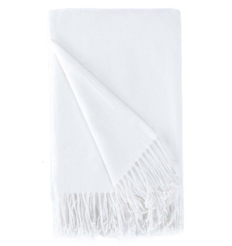 BOWRING - Bella 50" x 60" Pashmina Style Throw, Ivory