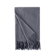 BOWRING - Bella 50" x 60" Pashmina Style Throw, Charcoal