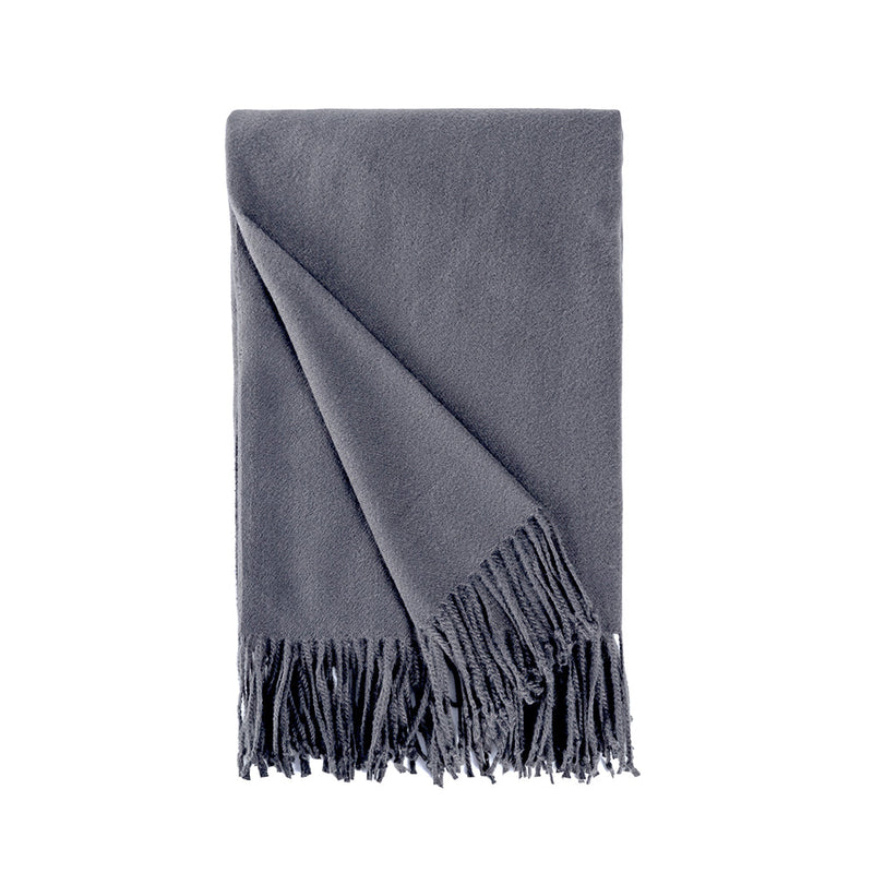 BOWRING - Bella 50" x 60" Pashmina Style Throw, Charcoal