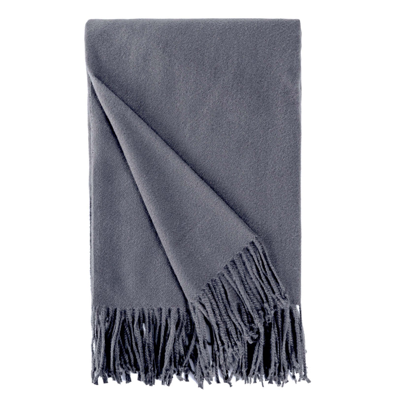 BOWRING - Bella 50" x 60" Pashmina Style Throw, Charcoal