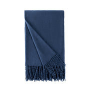 BOWRING - Bella 50" x 60" Pashmina Style Throw, Navy