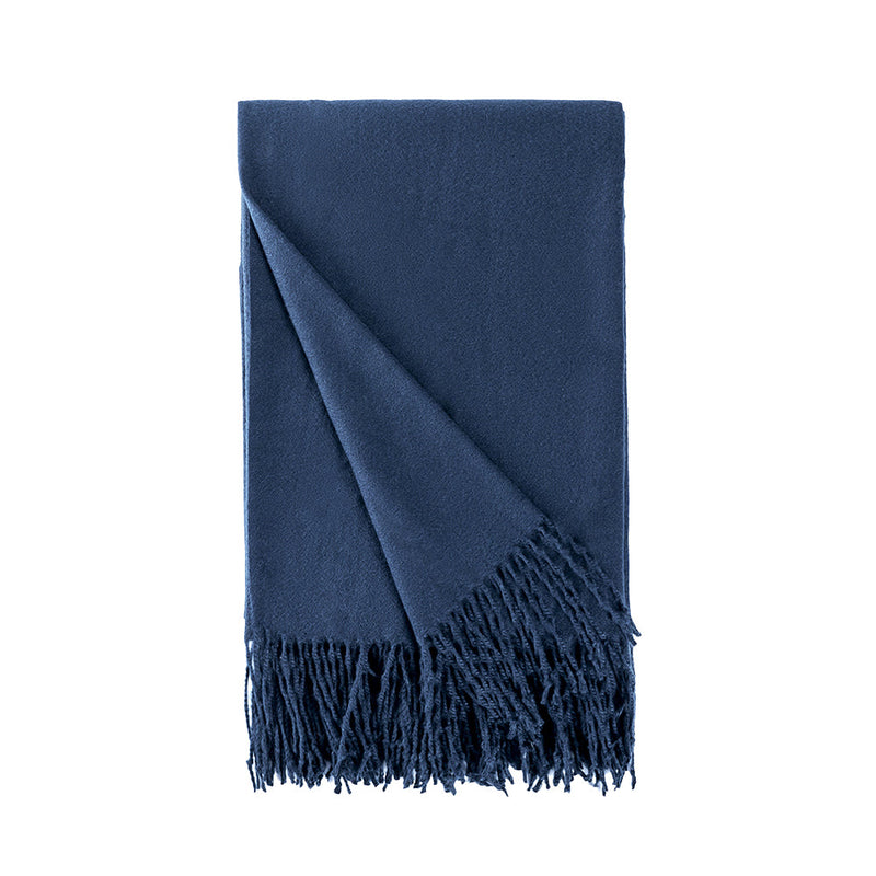 BOWRING - Bella 50" x 60" Pashmina Style Throw, Navy
