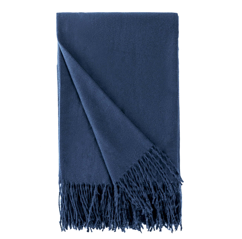 BOWRING - Bella 50" x 60" Pashmina Style Throw, Navy