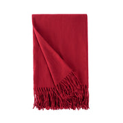 BOWRING - Bella 50" x 60" Pashmina Style Throw, Crimson Red