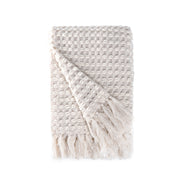 BOWRING - Millie Textured Chenille 50" x 60" Throw, Bisque