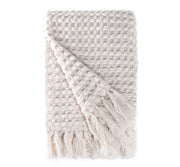 BOWRING - Millie Textured Chenille 50" x 60" Throw, Bisque