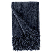 BOWRING - Darby Chenille 50" x 60" Throw, Charcoal