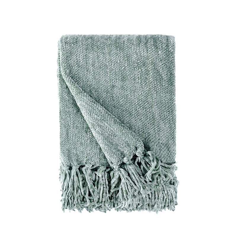 BOWRING - Darby Chenille 50" x 60" Throw, Sage