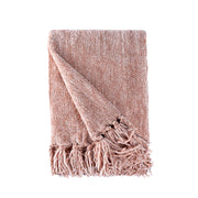 BOWRING - Darby Chenille. 50" x 60" Throw, Rosewood