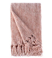 BOWRING - Darby Chenille. 50" x 60" Throw, Rosewood
