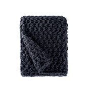 BOWRING - Avanti Waffle Knit 50" x 60" Throw, Charcoal