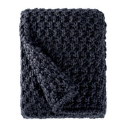 BOWRING - Avanti Waffle Knit 50" x 60" Throw, Charcoal