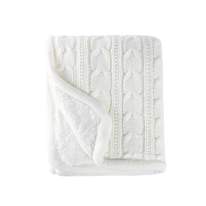 BOWRING - Moritz Cable 50" x 60" Throw, Ivory