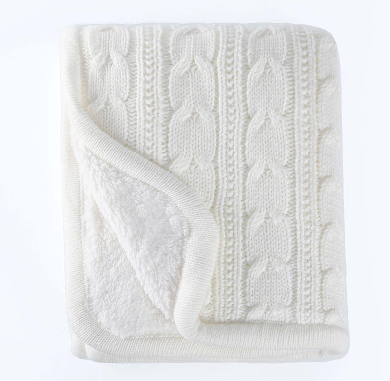BOWRING - Moritz Cable 50" x 60" Throw, Ivory