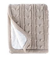 BOWRING - Moritz Cable 50" x 60" Throw, Taupe