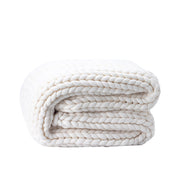 BOWRING - Lugano Chunky Knit 50" x 60" Throw, Ivory