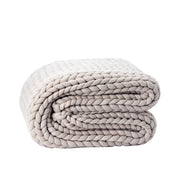 BOWRING - Lugano Chunky Knit 50" x 60" Throw, Taupe