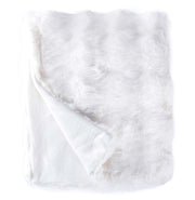 BOWRING - Plush Faux Fur 50" x 60" Throw, Ivory