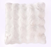 BOWRING - Plush Faux Fur 18" x 18" Pillow, Ivory