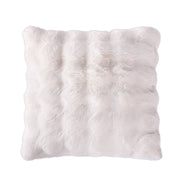 BOWRING - Plush Faux Fur 22" x 22" Pillow, Ivory