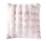 BOWRING - Plush Faux Fur 22" x 22" Pillow, Ivory