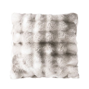 BOWRING - Plush Faux Fur 22" x 22" Pillow, Warm Grey