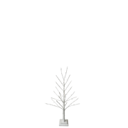 BOWRING - Silver Glitter Tree 90cm/35.5in | 78 Warm White LED Lights