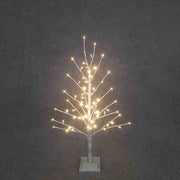 BOWRING - Silver Glitter Tree 90cm/35.5in | 78 Warm White LED Lights