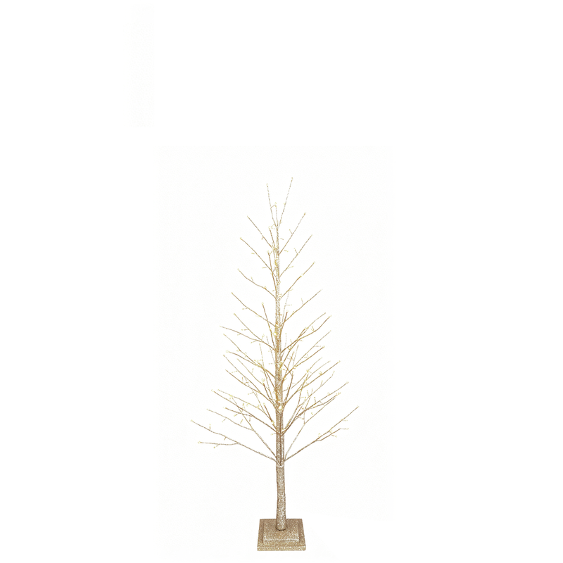 BOWRING - Champagne Glitter Tree 150cm/59in | 186 Warm White LED Lights